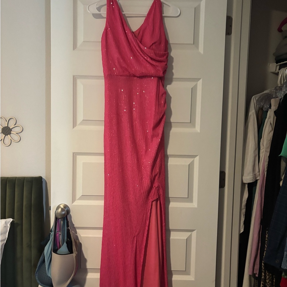 Elegant Pink Evening Gown
